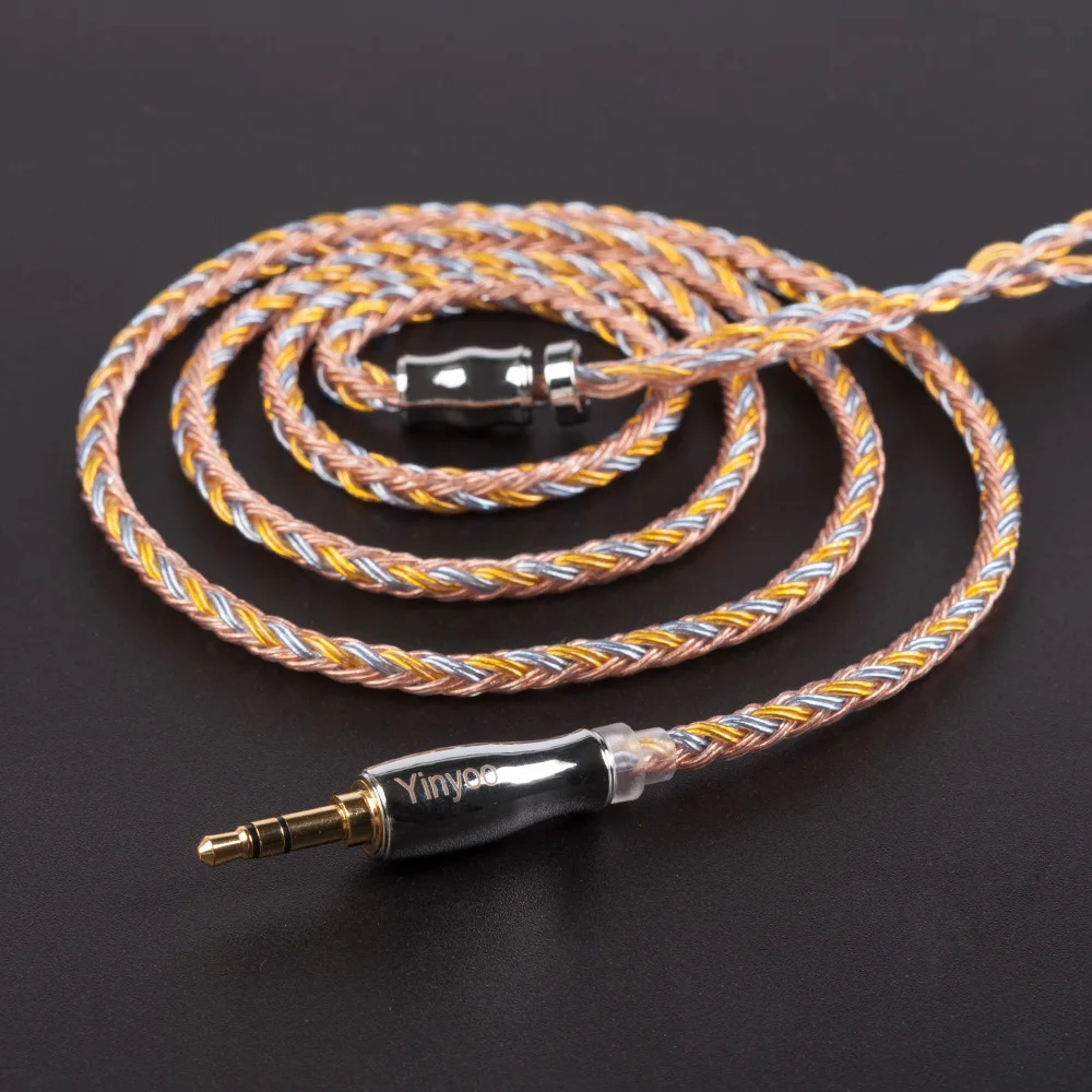 

Yinyoo 16 Core Silver Plated Cable 2.5/3.5/4.4mm Balanced Cable With MMCX/2pin Connector For KZ ZS10 AS10 C10 BLON bl-03 bl-05
