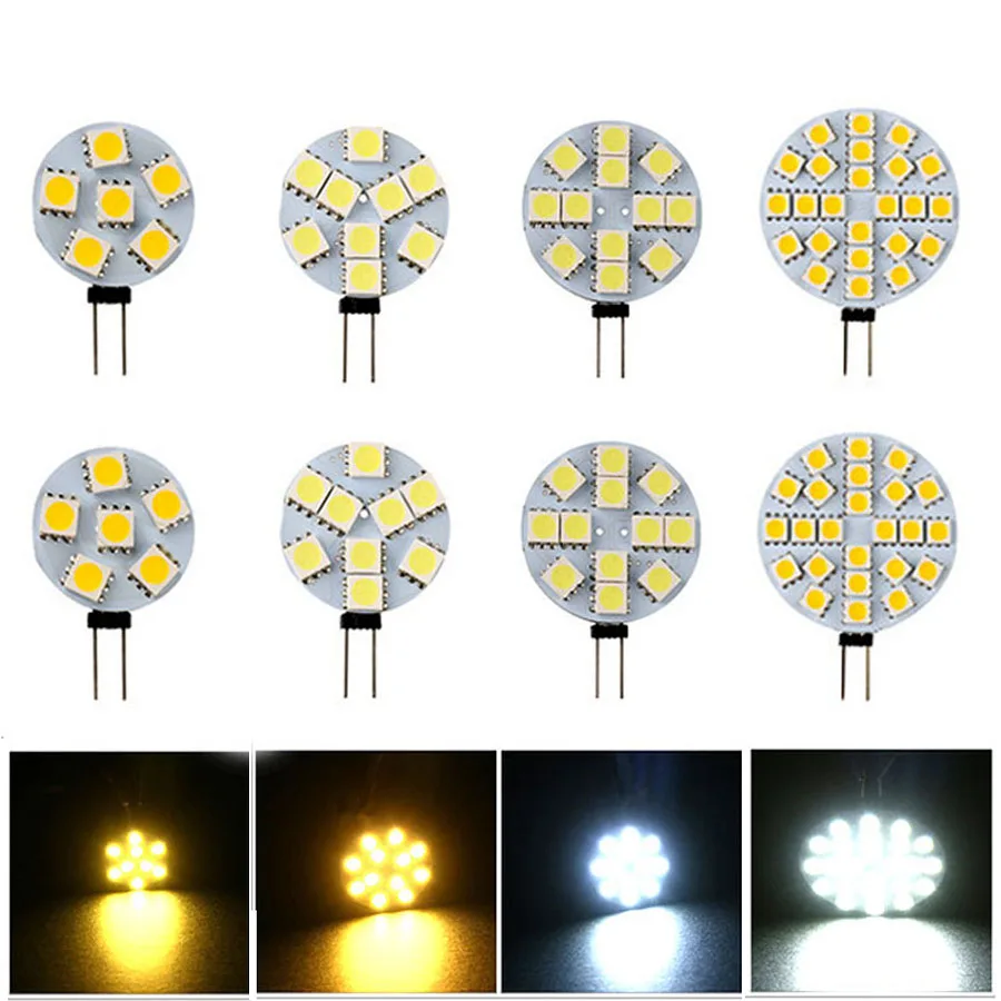 30 шт. DC12V G4 Светодиодный лампа 1 Вт 3 4 5 6 светодиодный 5050 SMD светильник тип Кукуруза