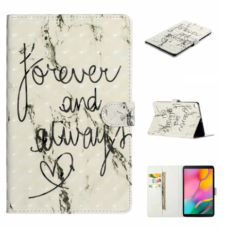CASE Кожаный чехол для Samsung Galaxy Tab A 10,1 SM-T510 T515 Coque для Galaxy Tab A 10,1 T510 T515 крышка Capa+ пленка+ ручка - Цвет: CASE