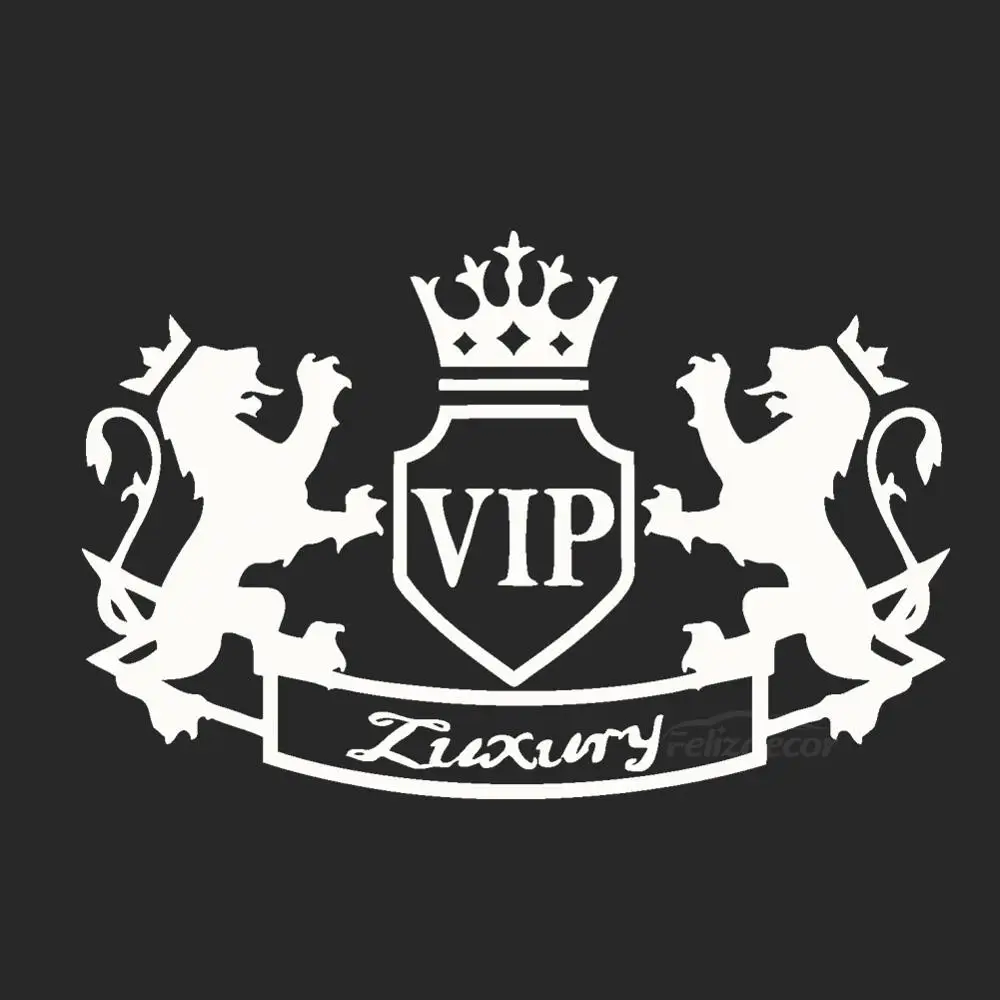 Роскошная Автомобильная наклейка с VIP два льва в короне автомобильная для кузова
