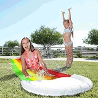 4 8m rainbow water slide for kids surf n slide summer big pool play center backyard swimming pool games outdoor toys