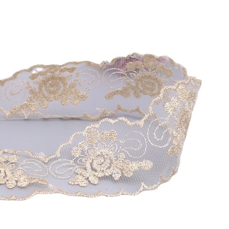 5 ярдов/партия кружевная ткань с вышивкой