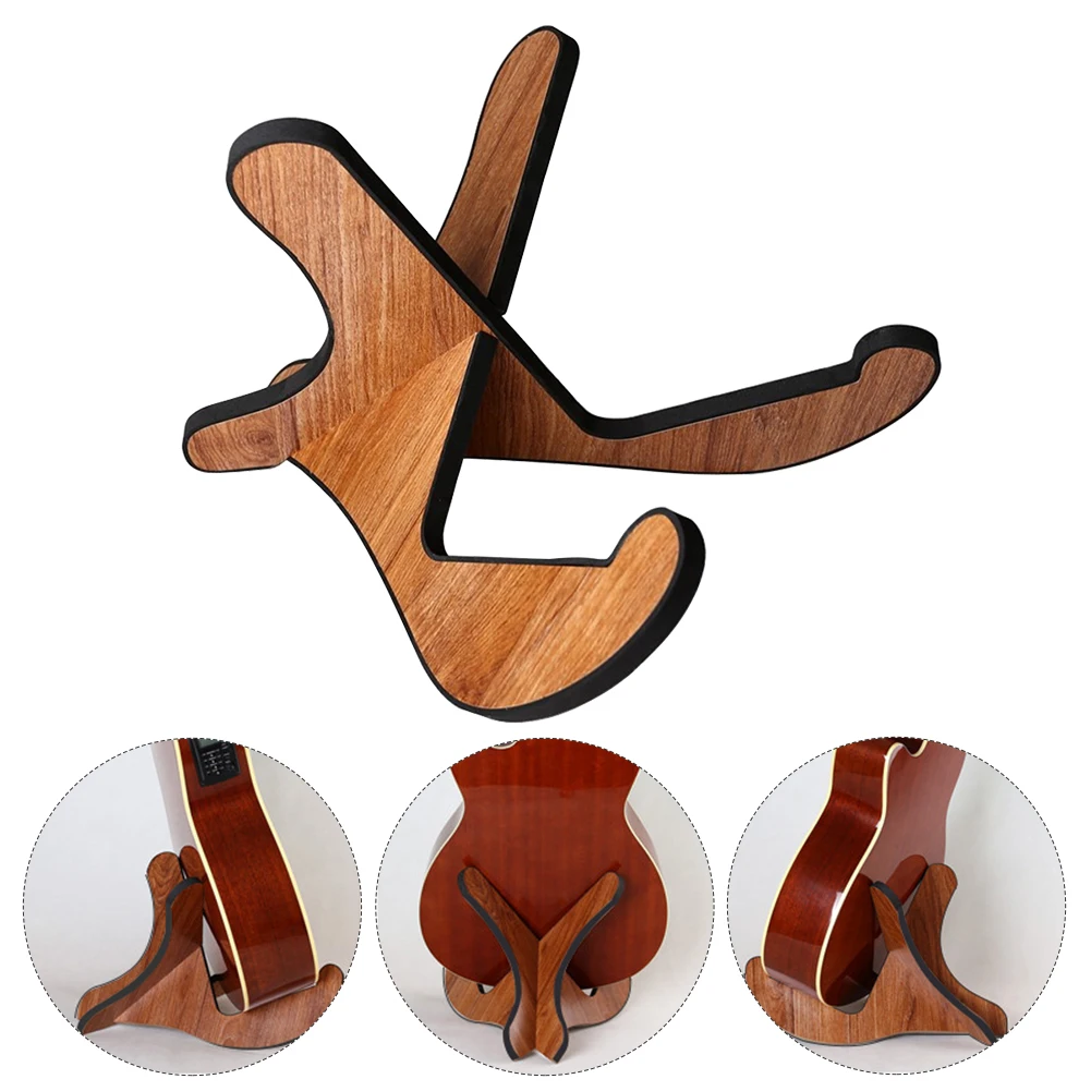 

Stable Foldable Portable X Frame Gift Wood Ukulele Bass Universal Guitar Stand Support Display Non Slip Cross Instrument Holder