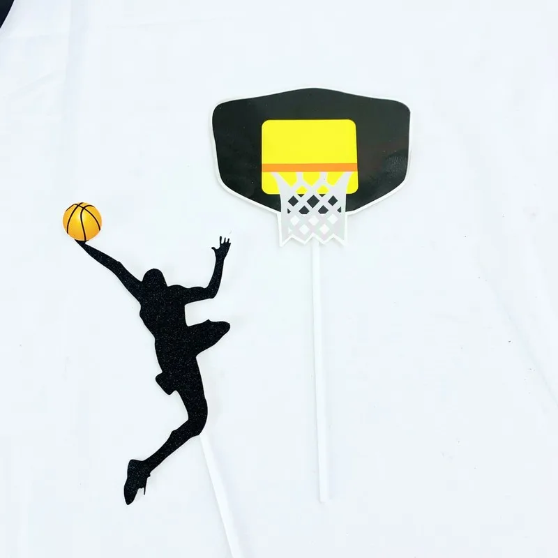 5 шт. Новая тема баскетбольный кекс Топпер Золотой для торта С Днем Рождения