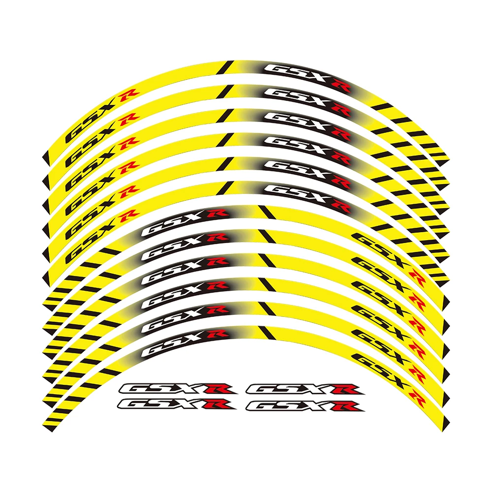 12 X Thick Edge Outer Rim Sticker Stripe Wheel Decals for SUZUKI GSXR 250 400 600 1000 750 GSXR1000R GSXR1000 GSXR600 750 image 4