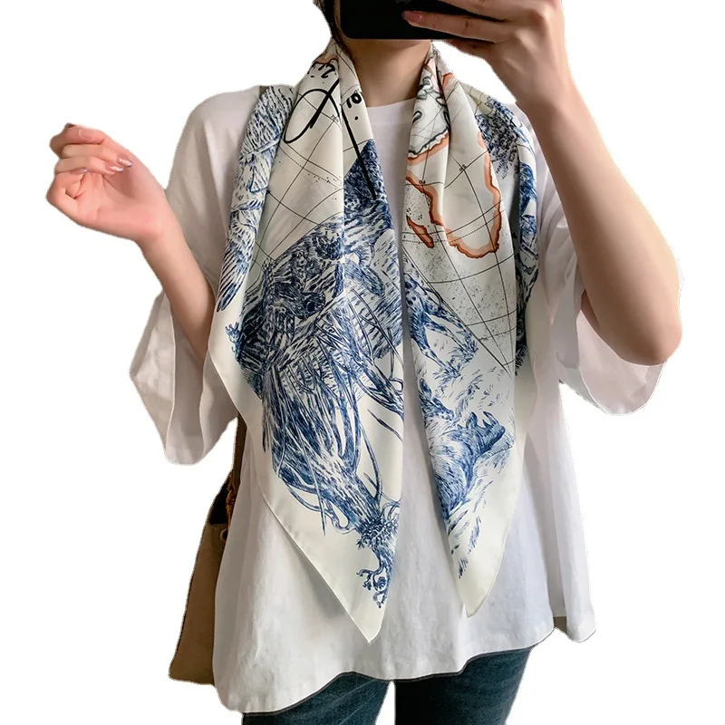 

Mulberry Scarf Women Silk Scarf Luxury Shawl Scarves Beach Cover-ups Bandana Hijabs Bufand de seda Foulard en soie solar playa