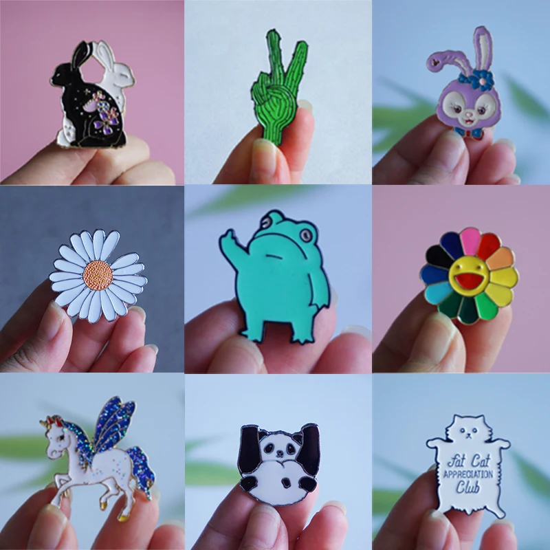 Металлическая эмалированная заколка в виде животного для женщин и мужчин брошь