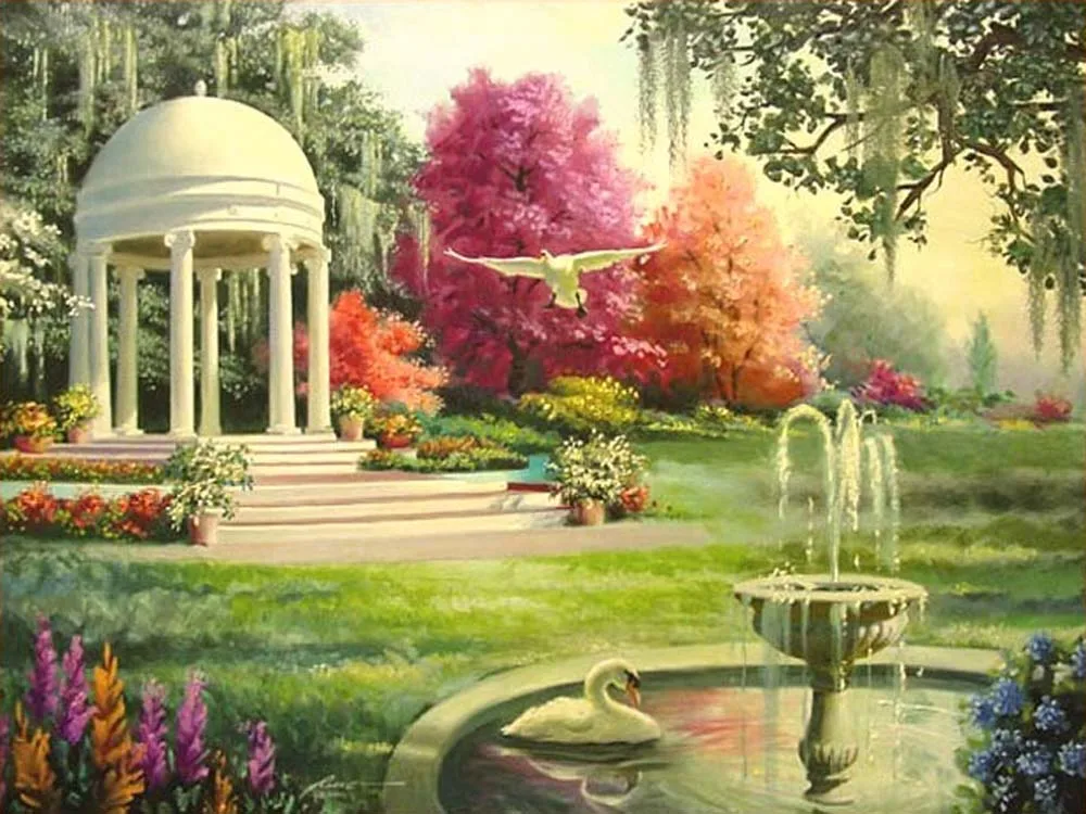 Алмазная картина полностью квадратная 3D вышивка крестиком Стразы 5d рукоделие