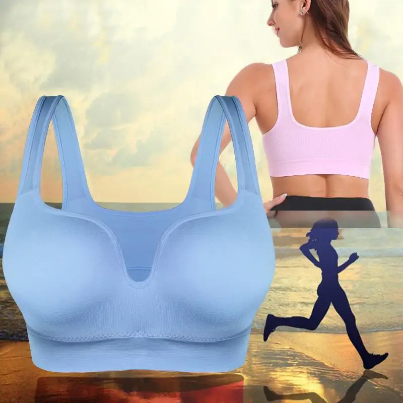 

Women Sport Bras Yoga Shirt Fitness Running Vest Underwear Padded Bra Crop Sports Workout Top Wireless Push Up Brassiere