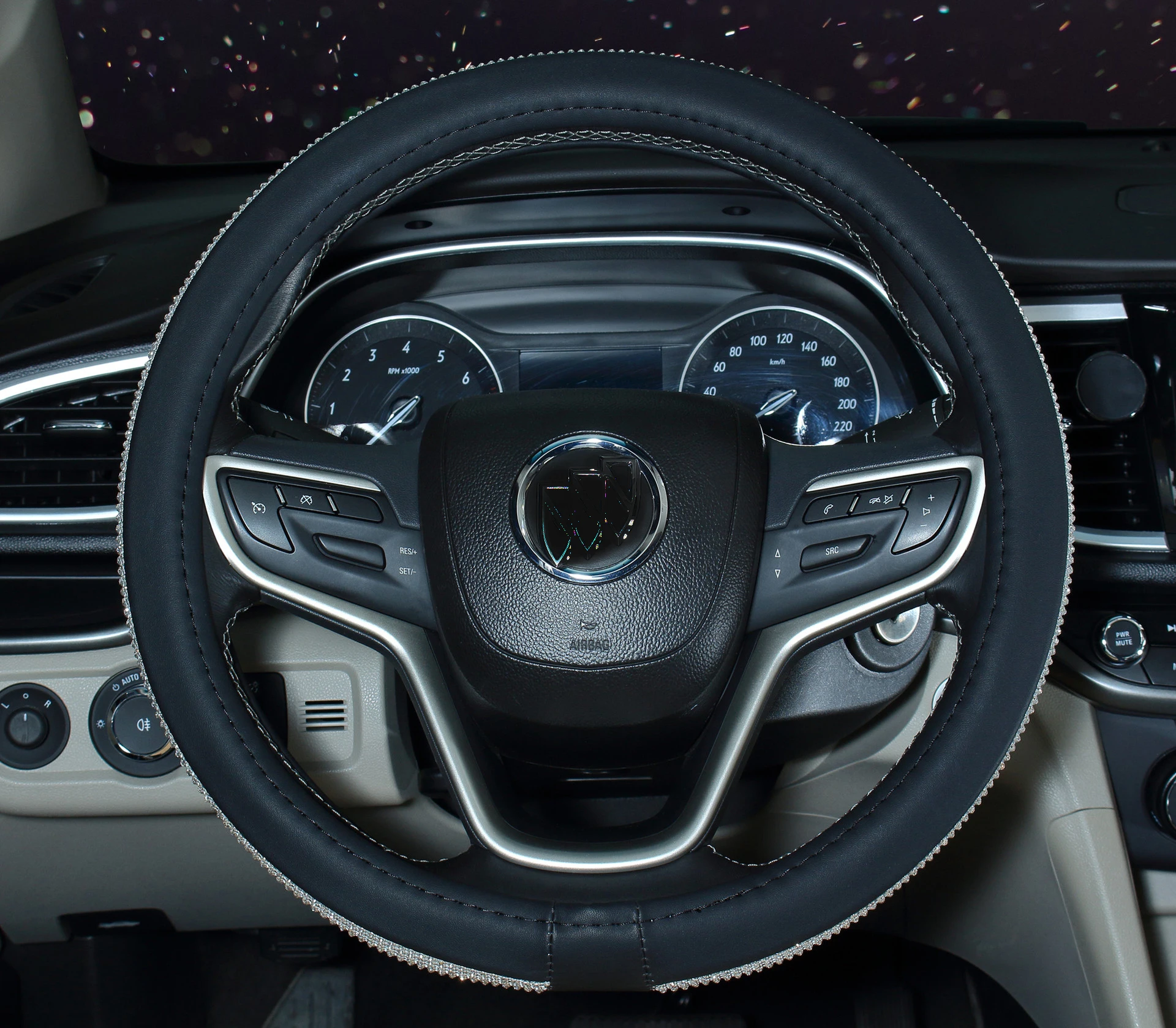 Спортивная кожаная искусственная кожа для Jaguar Lexus Cadillac чехол рулевого колеса
