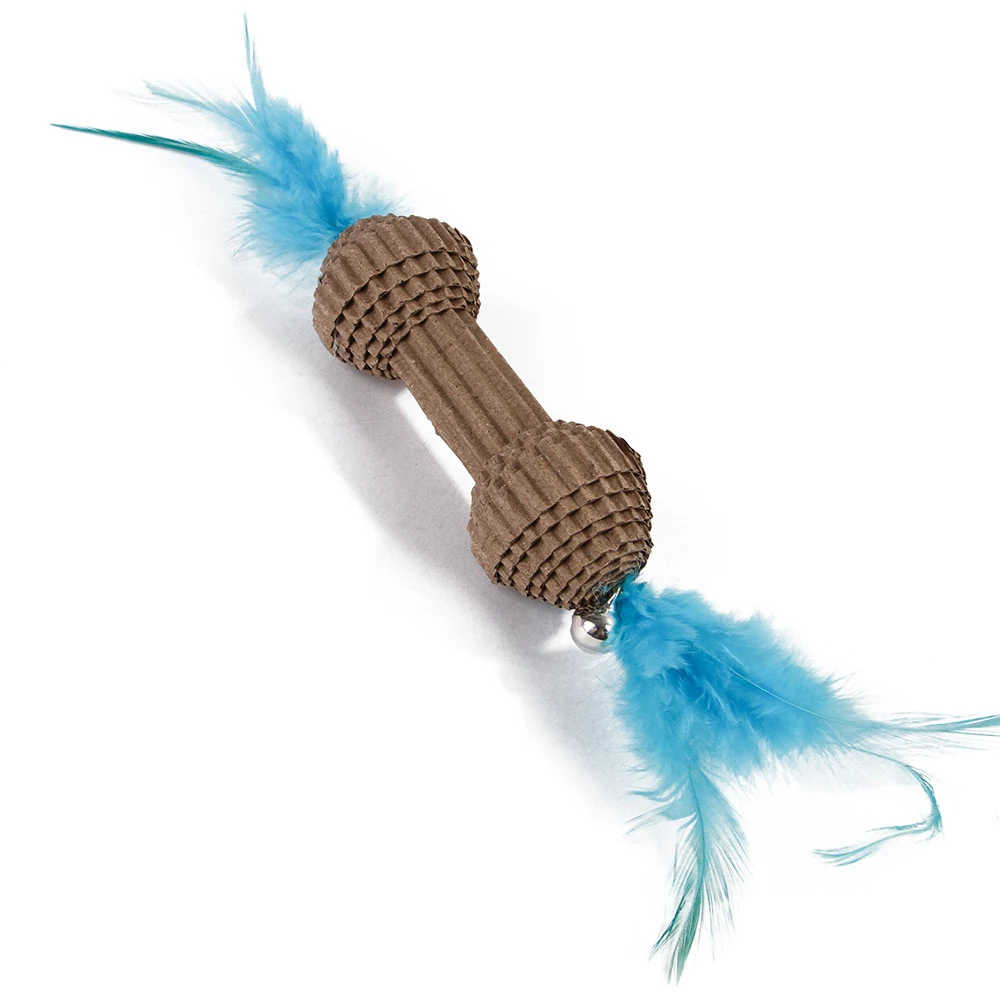 

7pcs Pet Toys Cat Teaser Wand Interactive Corrugated Paper Fake Feather Cat Teaser Toy Pet Play Toy Cat Interactive Supplies