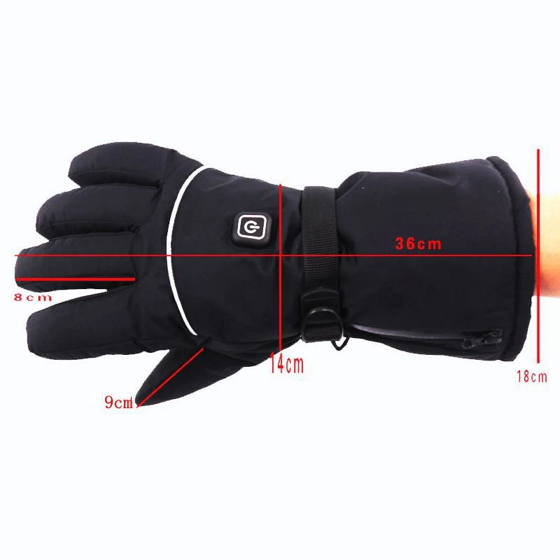 Перчатки с подогревом батареи для мужчин и женщин зимние теплые