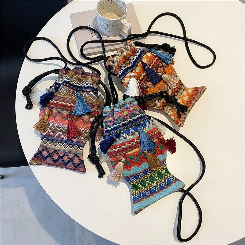 Тканая женская сумка в этническом стиле мессенджер простая модная дамская