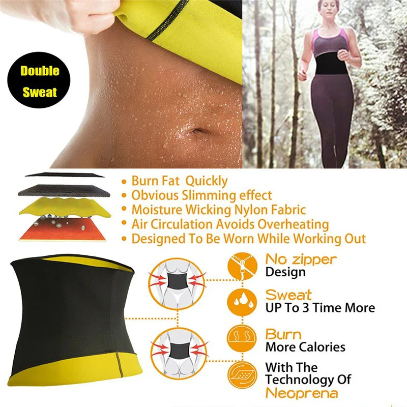 LAZAWG Women Waist Cincher Hot Sweat Belt Neoprene Waist Cincher Gym Workout Sauna Sweat Girdle Tummy Control Fat Burn Corset