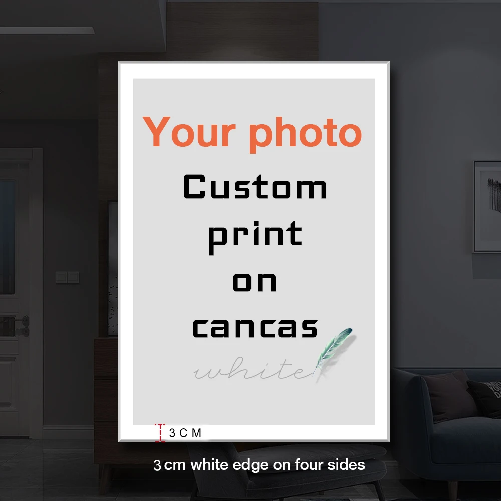 

Custom Canvas Custom Photo Prints Painting Canvas Waterproof Wall Art Vintage Poster Pictures For living Room Home Decor