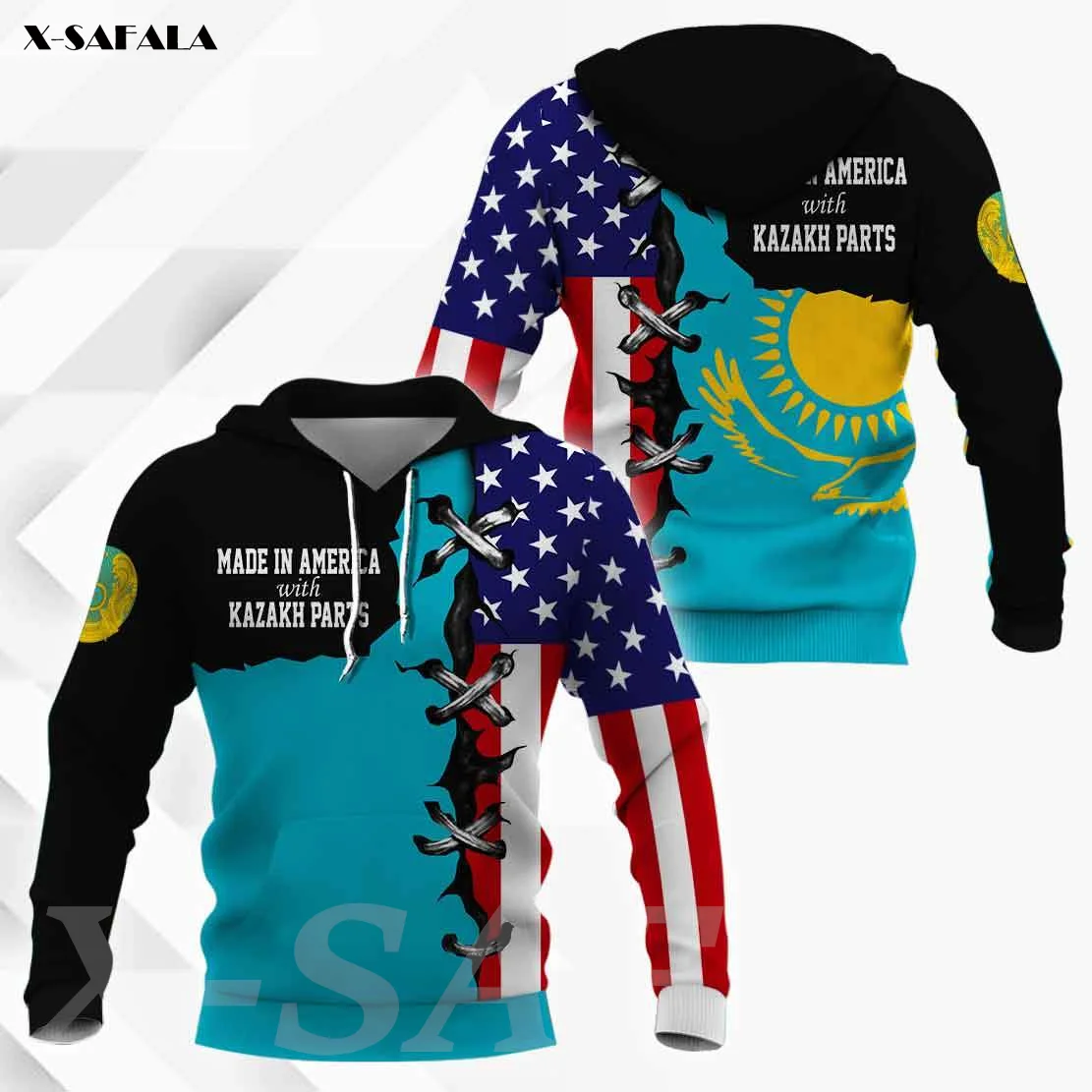 

Kazakhstan The Soviet Union Countries Map Flag Skull 3D Printed Hoodie Man Women Harajuku Zipper Pullover Sweatshirt Jacket