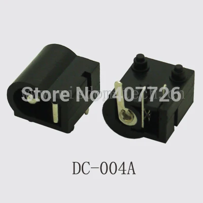 

Free shipping 100pcs/lot pin2.0/2.5*O.D.5.5 plug power jack DIP 3pin DC-004A