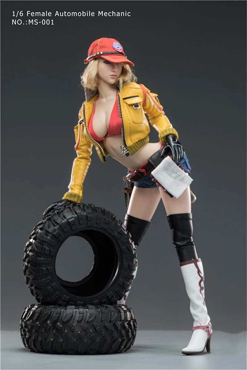

1:6 Scale Collectible Full Set Action Figure Sexy Female Girl Automobile Mechanic MS-001 Model With Box For Fans Collection Gift
