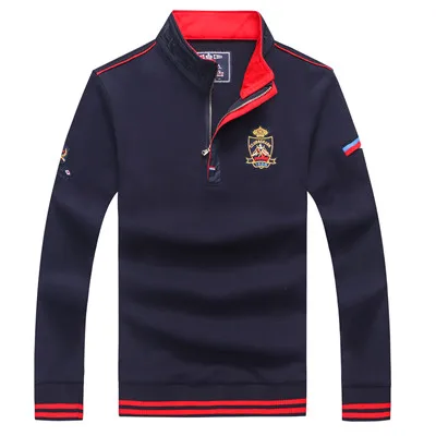 TC8828-NAVY Европейский стиль, высокое качество, бренд Tace& Shark, мужской свитер, половина молнии, водолазка, свитер, пуловер, мужские шерстяные вязаные свитера - Цвет: TC8828-NAVY