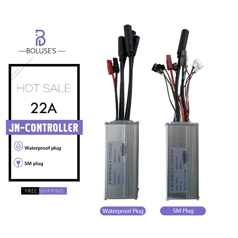 

Electric Bike Controller JN 22A Controller SM Waterproof With Light S900 Display 9 Mosfet For 36V48V500W Wheel Hub Motor Kit