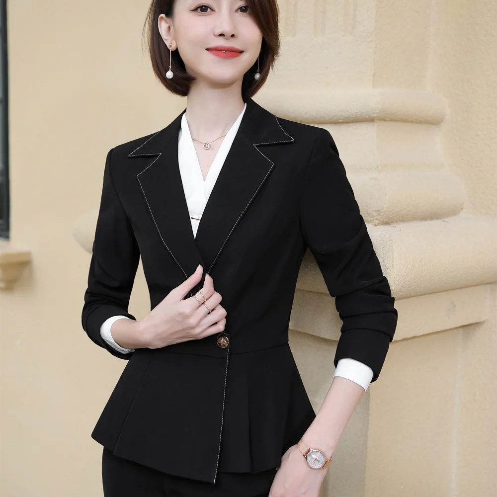 Женская юбка блейзер костюм с оборками на талии тонкая куртка + плюс размер