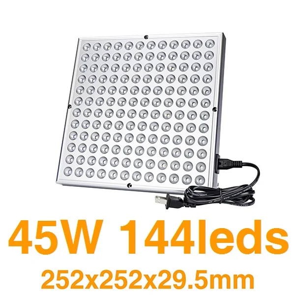 45W Fitolamp полный спектр 25 Вт 45 Вт Светодиодный светильник для выращивания 85-265 в УФ ИК-панель светильников растительный светильник 75 144 светодиодный s для теплиц комнатных растений - Испускаемый цвет: 45W