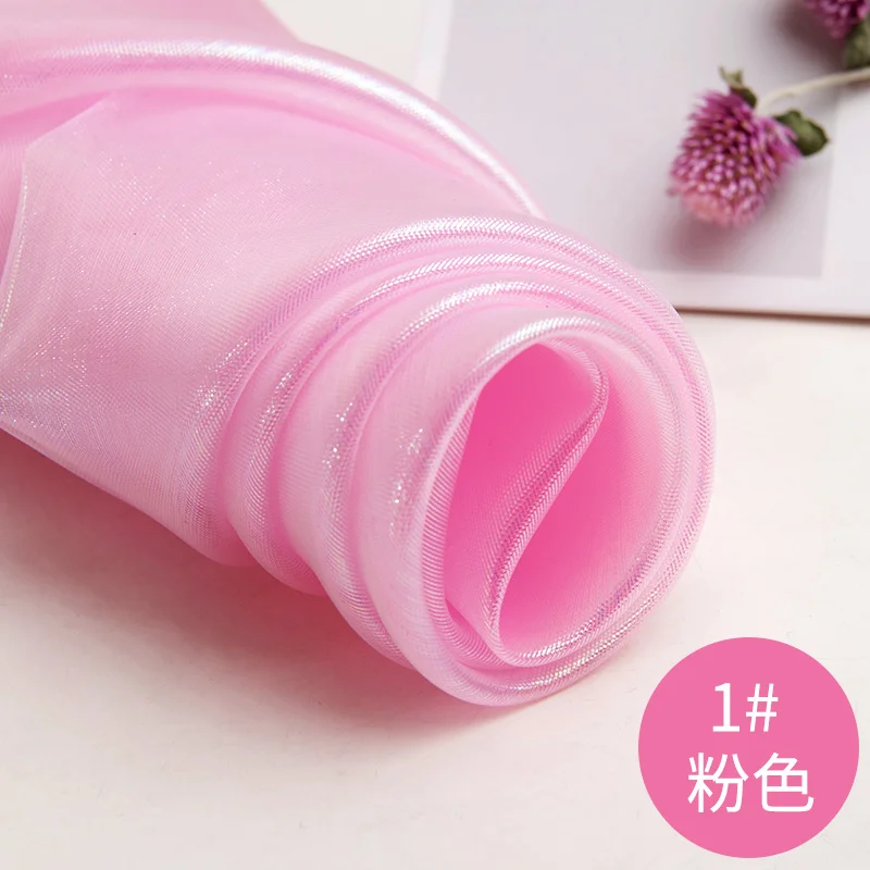 Флуоресцентная ткань сделай сам 100x150 см цветная блестящая марлевая сценический