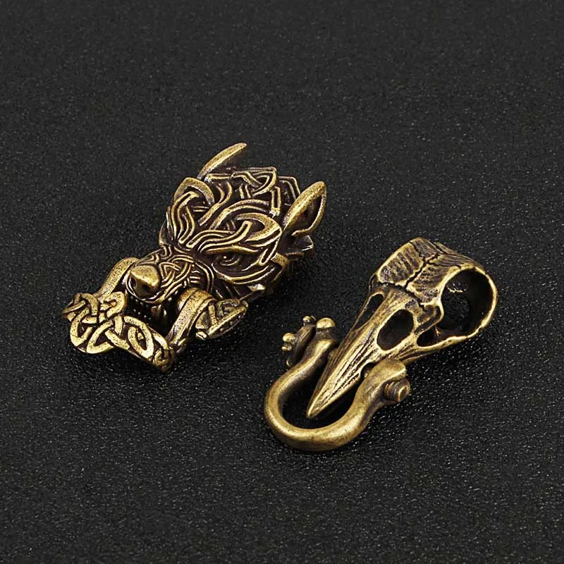 Аксессуары для браслета DIY Паракорд Пряжка веревка бусины ремешки латунный волк