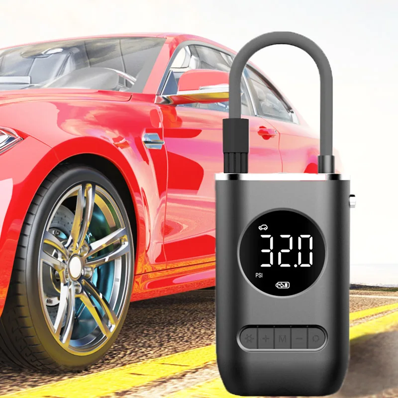 

Car Air Compressor Car Tyre Inflator Motorcycle Bicyle Tire Inflatable Digital Mini Portable Electric Auto Pump For Bike Ball