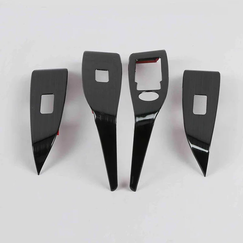 Brushed Black SUNFADA LHD Inner Door Armrest Button Decoration Trim Car-covers Upgrade For MAZDA 6 ATENZA Car Styling - Цвет: Brushed Black
