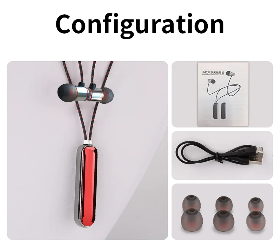

TWS bluetooth 5.0 connected earphone auto-pairing for phone necklace music decoration magnetic absorption phone call 2020 new