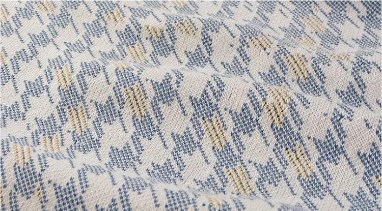 

2020 New Fashion Autumn Dress Women Elegant Vintage Houndstooth Dresses Ladies Runway Jacquard knitting Dress