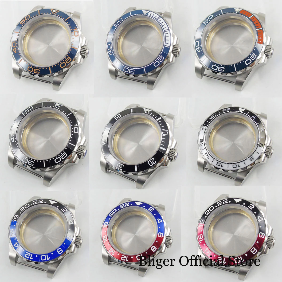 

11 Models Top Quality 40mm Watch Case without Magnifier Fit ETA 2836 MIYOTA Movement