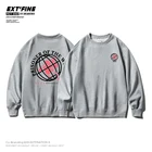 Толстовка ExtFine мужская с принтом земли, базовый свитшот с круглым вырезом, в стиле хип-хоп, пуловер в Корейском стиле, унисекс, свитшот с планетами