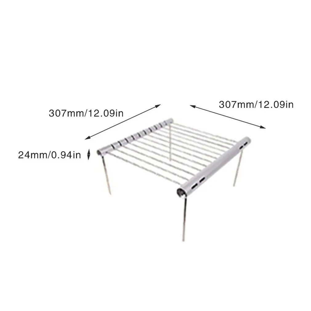 

Outdoor Mini Barbecue Clip Folding Stainless Steel Grill Portable And Durable Barbecue Accessories For Home