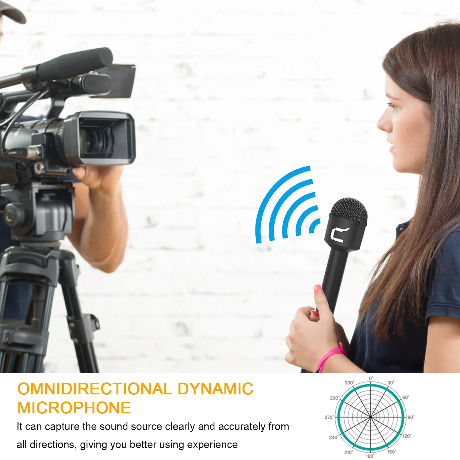 Comica HRM-C Handheld Dynamic Omni Microphone XLR Interview Mic for DSLR Cameras Camcorder Smartphone Report Presentation Speech enlarge