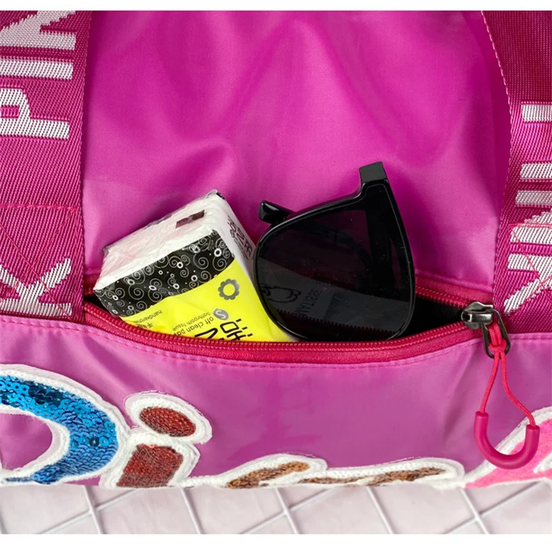 Pink Large Capacity Duffle Bags Women's Travel Bag Fashion Sequins Luggage Pack High Quality Handbag Multifunctional  satchel