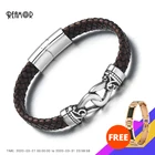 Мужской браслет Ruimo 2019 в стиле панк, персидский мужественный меч, спиральный узел, магнитная застежка из нержавеющей стали, коричневый браслет для мужчин и женщин