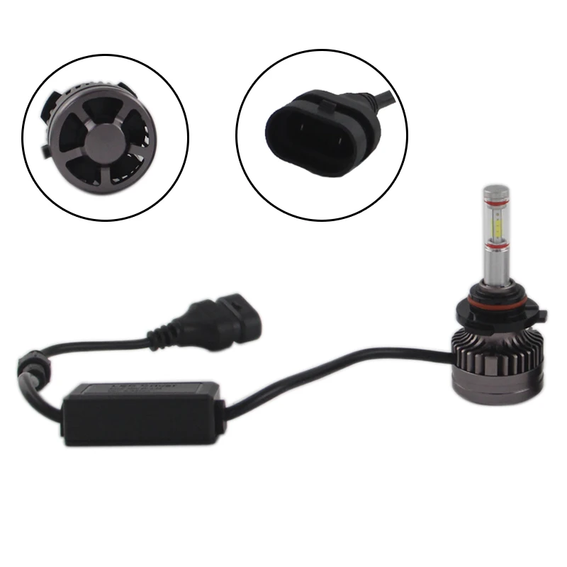SHUOKE светодиодный 9005 9006 9012 H1 H4 H7 H8 H9 H11 фары 12V 30W 2200LM 6000K белый 50000H продолжительность