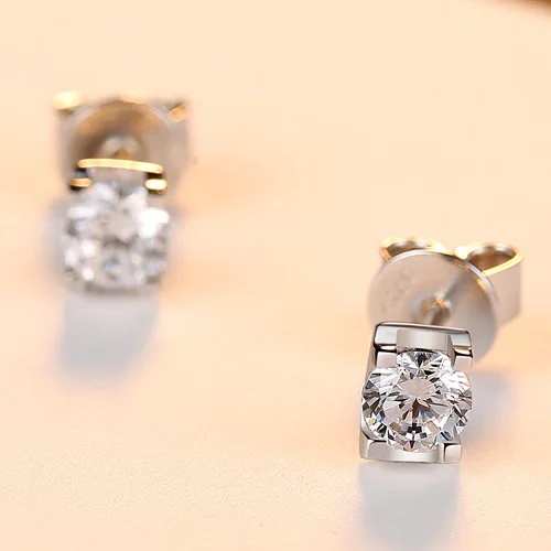 

Round Pave Stud Earrings,Thomas Style Glam Fashion Good Jewerly For Women Girls,2020Ts Gift In 925 Sterling Silver,Super Deals