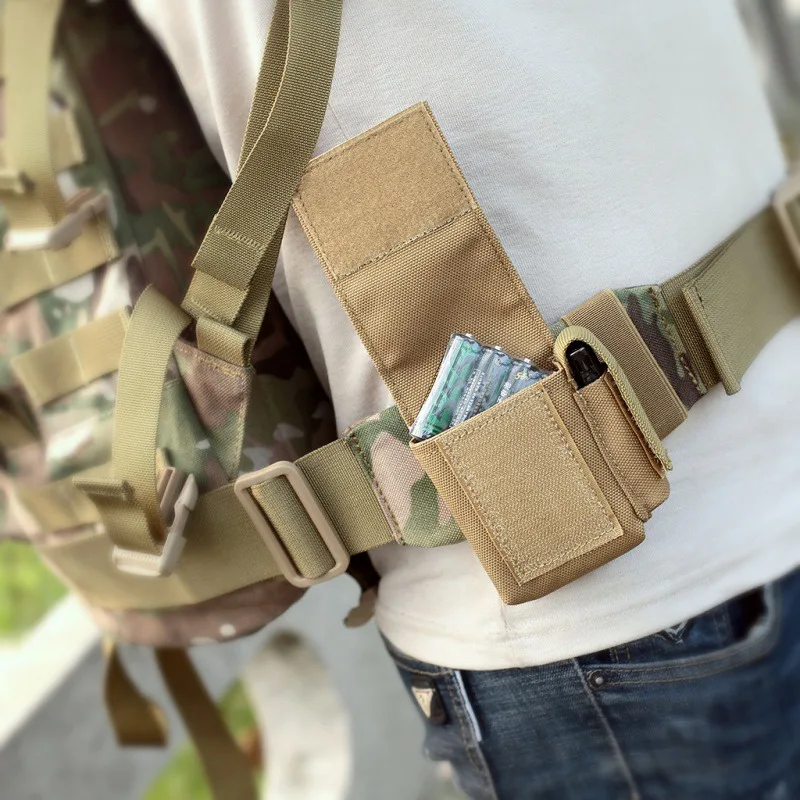 

Outdoor Tactical Phone Pouch Army Waist Pouch Military Intercom Bag Double-layer Mobile Phone Bag Camping Hiking Molle Bag