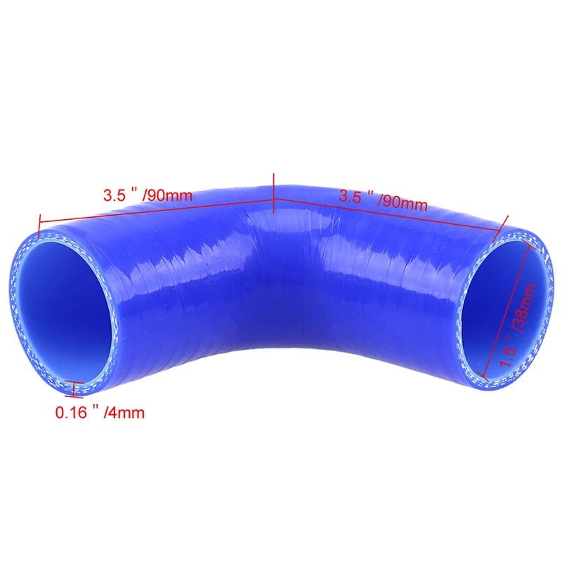 Автомобильная силиконовая трубка POSSBAY с постоянным диаметром коленчатая труба