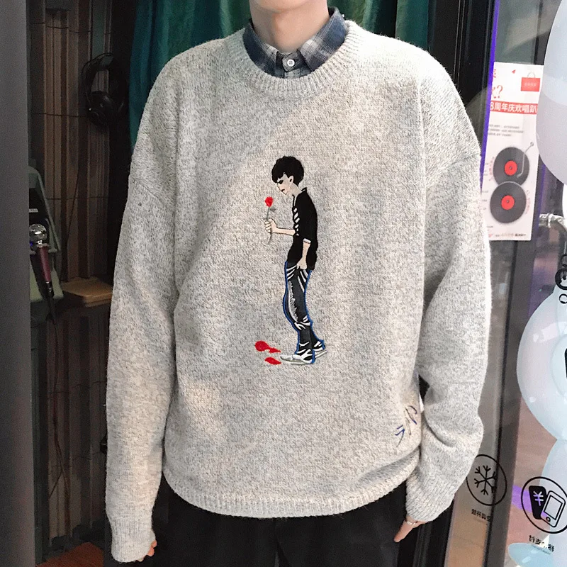 Liketkit мужские Новые свитера повседневные вязаные пуловеры с круглым вырезом и