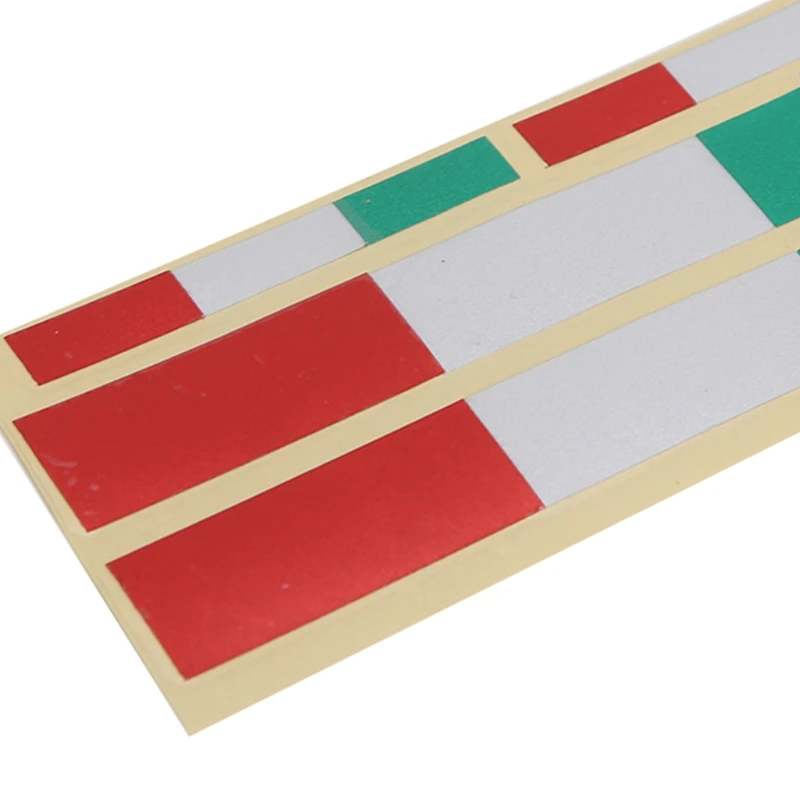 

3 Pcs Reflective Vinyl Italy Flag Sticker Motocycle Car Decals E7CA