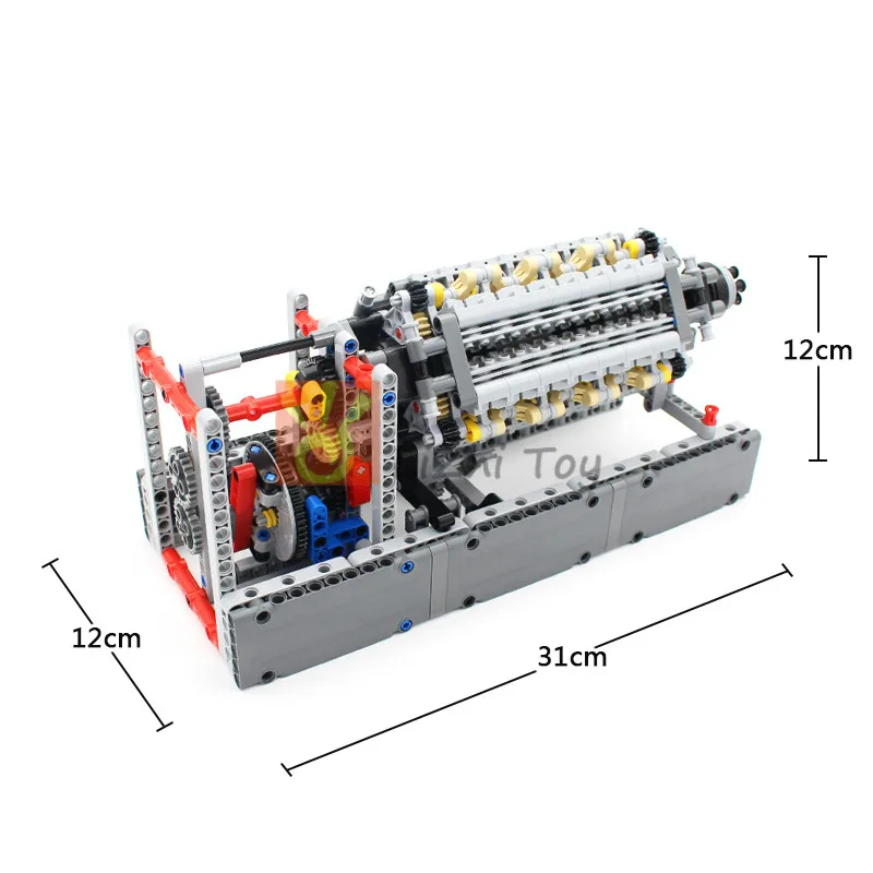 Двигатель 42 цилиндра. Lego technic двигатель v8 блок 2850b 2851 2852 32333. moc система. инструкция к конструктору moc - napier deltic engine. двигатель brick station 750 купить.