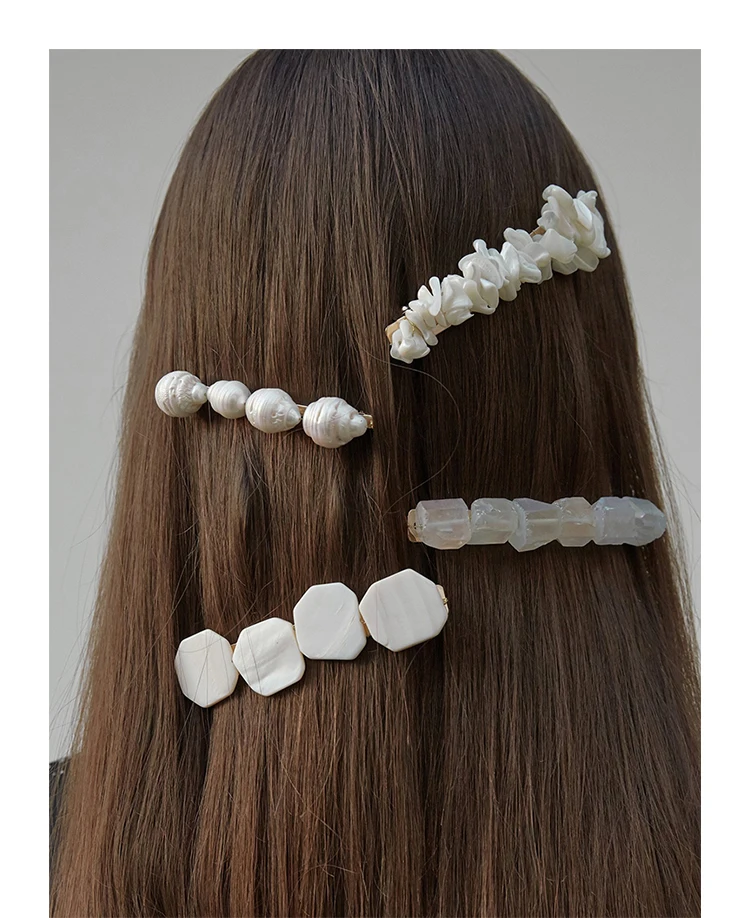 HZ 2019 элегантный барочный пресноводный жемчуг Корейская заколка для волос зажим