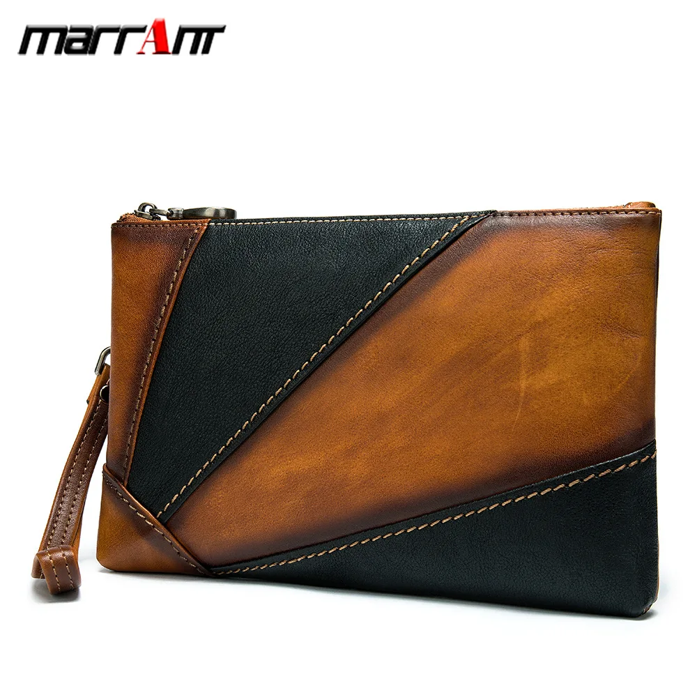 

MVA Luxury Men Wallets with Coin Pocket Long Zipper Business Clutch Male Wallet Vintage Large Wallet Purse Card Slot Bags
