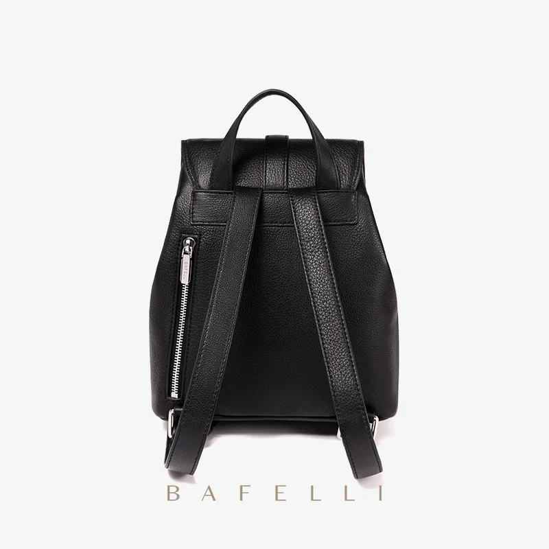 Маленький рюкзак BAFELLI из натуральной кожи шнурок с кисточками розовая дорожная