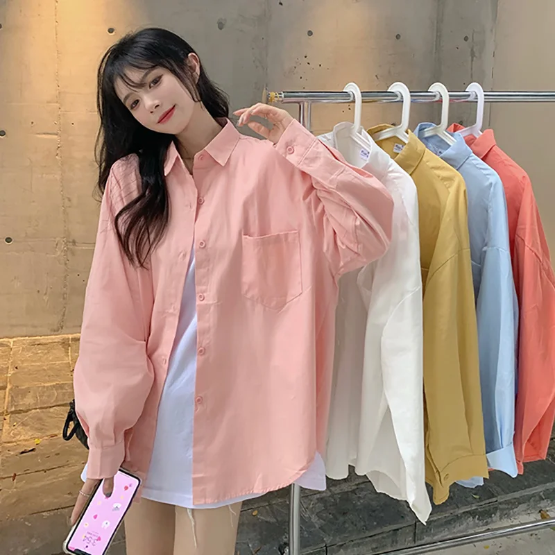 

Long Sleeve Shirt Coat Women's Design Sense Minority Spring And Autumn 2021 New Korean And Versatile Pink Top