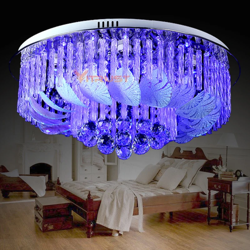 Modern Ceiling Lamps Round Crystal Lights LED Lamparas de techo Luces Home Lighting Fixture Romantic | Лампы и освещение